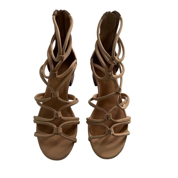 CORSO COMO Nude Tan Strappy Gladiator Back Zip Ankle Sandal Women's Size 6.5 - Picture 3 of 11